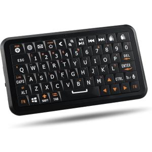Mini Keyboard with Dual-mode 2.4G/Bluetooth Wireless Keyboard, Ultra-Slim and Portable,Air Mouse Gestures,RGB Backlit,Compatible with Smart TVs/PCs/Tablets/Phones (iOS/Android/Win/Mac) (Update)