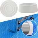 TonGass (2-Pack, White) Outside Pools Ladder Bumpers for Inground Pools Ladder Rubber End Caps Fit 1.9" Standard Swimming Pool Ladders Tubing Bumper Cap for Inground Pool Ladders Step End Caps