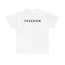 Freedom Black Text Minimalist Design,Bold Typography Graphic TShirt XL