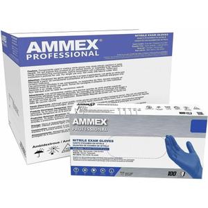 AMMEX Blue Nitrile Disposable Gloves, 3 Mil, Chemo-Rated, Powder & Latex-Free, Textured