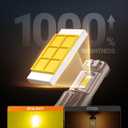 SEALIGHT H11/H16/H8 Yellow LED Fog Light Bulbs, 18000LM 3500K Yellow-2 Pack
