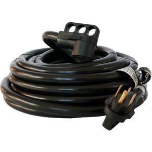 50 Amp Cynder 02016 RV Camper Electrical Extension Cord 50' ft with Handle (50 Feet, Black) 50 Amp Cynder 02016 RV Camper Electrical Extension Cord 50' ft with Handle (50 Feet, Black)