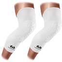 McDavid Hex Knee Compression Sleeves, Pull-On Padded Protection, Moisture Wicking (1 Pair)