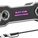 Black Shark Bluetooth Computer Speakers for Desktop, Dynamic MultiLayer RGB Lighting Gaming PC Speaker with Deep Bass, USB C/USB Powered Soundbar for Computer Desktop PC Monitor Laptop (BSSP1)