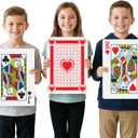 Gamie Giant Poker Jumbo Playing Cards - 10.5 Inches X 14.5 Inches - Extra Large Playing Cards Set with 2 Jokers - Huge Casino Game Cards for Kids and Adults - Oversized Poker Party Decorations - 1 Pack