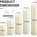 Cylinder Stands for Party 5Pcs Round Pedestal Stand Foldable Cardboard Columns Cylinder Tables for Parties Baby Shower Birthday Wedding Pillars Display Decoration (White,5PCS)