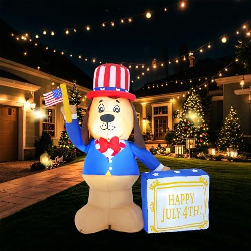 5ft Independence Day Dog and Street Sign, 4th of July Inflatables Suitable for Outdoor, Indoor, Patio, Lawn Garden Inflatable Decoration for Independence Day 5ft Independence Day Dog and Street Sign, 4th of July Inflatables Suitable for Outdoor, Indoor, Patio, Lawn Garden Inflatable Decoration for Independence Day