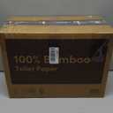 Amazon Aware 100% Bamboo 3-Ply Toilet Paper, Unscented, 24 Rolls, FSC Certified, 350 Sheets, 8400 Count, Pack of 24, Plastic-Free