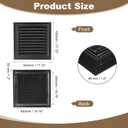 PATIKIL 16" x 16" Return Air Vent Cover, Aluminum Alloy Return Air Grille Linear Bar Removable Grille with Mesh Filter for Sidewall Wall Ceiling Floor HVAC System, Black
