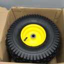 AR-PRO Exact Replacement 15" x 6.00-6" Front Tire and Wheel Assemblies Compatible with John Deere Riding Mowers 100 and D100 Series - 3" Centered Hub and 3/4" Bushings, 4Ply Pneumatic (Set of 2)