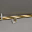 1-1/8 Inch Diameter Brushed Gold Curtain Rod with Bird Design Finials, 72-144'' Telescoping Single Curtain Rods for window width 68-140 inch, Decorative Drapery Rods for Bedroom,Living Room
