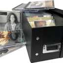 CheckOutStore CD Jewel Cases Storage Box - Organize and Protect Your Music Collection - Holds 29 CDs - Easy Assembly - Sleek and Modern Design (Pack of 2)