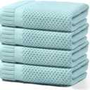 100% Cotton Bath Towels for Bathroom,Highly Absorbent Bath Towels Set Quick Dry,Luxury Soft Towels for Hotel(4 Piece,Mint)