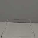 Acrylic Serving Tray with Handles-12x12x2.36Inch-Decorative Tray Letter Tray Organizer for Ottoman Coffee Table Countertop, Clear