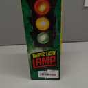 Traffic Light Lamp with Base Mini Stop Light Lamp, Blinking. Black Plastic. Kids Room Wall Decoration Bedside (10.5 Inches)