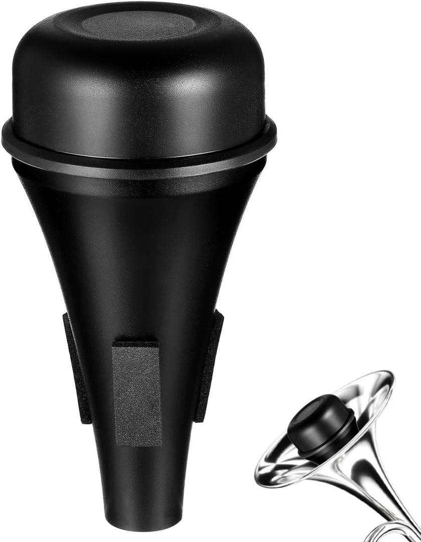 ibasenice Trombone Practice Mute and Trumpet Silencer Compact Lightweight Brass Instrument Accessory 5.31X2.36X2.36In for Quiet Practice and Performance