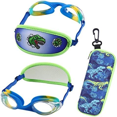 Kids Swim Goggles Age 2-6, Toddler Goggles No Hair Pull,Child Goggles Padded HeadBand