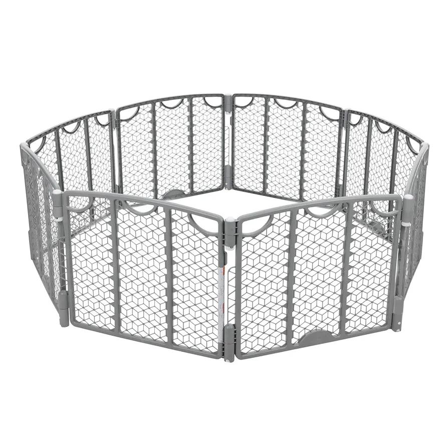 Evenflo Versatile Play Space Adjustable Play Area 8 Panel (Cool Gray)