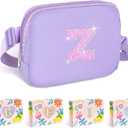 COSHAYSOO Purple Fanny Pack for Girls Purse Crossbody Belt Bag with Initials, Personalized 6 7 8 9 10 11 12 Year Old Teen Girl Birthday Gift Ideas Christmas Gifts Preteen Tween Trendy Stuff Letter Z (Lavender)