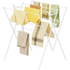 Extra Large Clothes Drying Rack Foldable Clothing Drying Rack 33" W x 37" H x 27.5" D, Space-Saving Portable Laundry Drying Rack for Outdoor & Indoor, White
