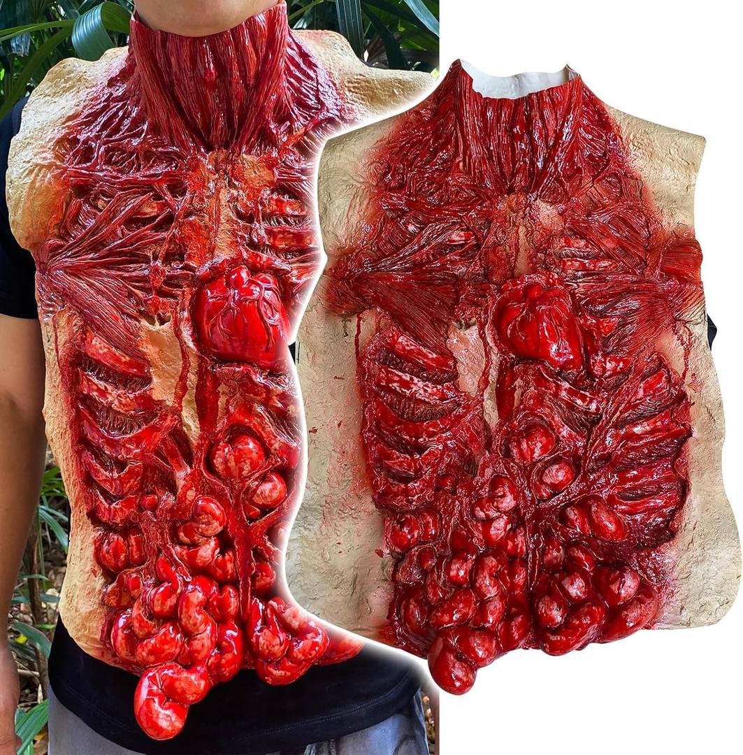 Halloween Body Parts Costume Bloody Intestine Torso Chest Fake Dead Body Scary Zombie Halloween Decorations Props