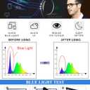 OCCI CHIARI Blue Light Blocking Men's Reading Glasses Computer Stylish Readers 0 100 125 150 175 200 225 250 275 300 350(Grey 0)