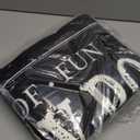 ROMAMIGO Non Slip Laundry Runner Rug - Farmhouse Kitchen Floor Mat for Mudroom and Bathroom - Black, 20 X 47 Inches