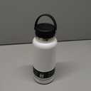 Hydro Flask Water Bottle - Insulated Stainless Steel - Wide Mouth Flex Lid, Non Spill, Leakproof and Refillable in 32 Oz White