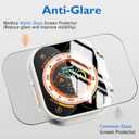Mothca 2 Pack Tempered Glass Matte Screen Protector for Apple Watch Ultra 3 (2025) / Ultra 2 / Ultra (49mm) [Quick Fit Case] Auto-alignment HD Clear Touch Sensitive Anti-Scratch 9H Matte Glass Film