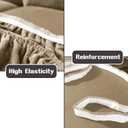 NORTHERN BROTHERS Stretchy Recliner Chair Covers, Velvet Recliner Covers, Lazy Boy Chair Cover (Khaki, 1 Seat)