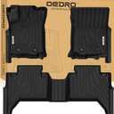OEDRO Upgraded Floor Mats Fit for Toyota Tacoma 2016-2023 (Only for Double Cab & Automatic), All Weather TPE Tacoma Floor Liner Front and Rear 2 Row Mats,Black