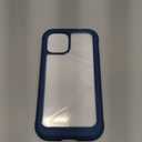 Diaclara Designed for iPhone 12 Mini Case, Full Body Rugged with Built-in Touch Sensitive Anti-Scratch Screen Protector, Soft TPU Bumper Case for iPhone 12 Mini 5.4" (Blue and Clear)