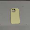 LOVE 3000 Designed for iPhone 14 Pro Case, Premium Silicone with [Soft Anti-Scratch Microfiber Lining] Shockproof Protective Phone Case for Men Women Girls 6.1", Creamy Yellow