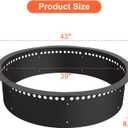 Smokeless Fire Pit Ring, 43 inch Outer/39 inch Inner Heavy Duty Large Solid Steel Firepit Liner for Outside Wood Burning, DIY Campfire Ring Above or In-Ground for Outdoor