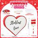 Red Heart LOVE Pinata with Stick and Blindfold, Romantic Party Supplies for Wedding, Anniversary, Bridal Shower, Birthday Decor, Large Paper Mache Candy Filler for Engagement & Surprise Proposal