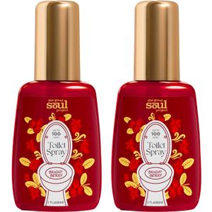 THE GOOD SOUL PROJECT Holiday Toilet Spray, Bright Berry, 4 Fl.Oz, Up to 200 Uses, Travel Essentials, Bathroom Odor Deodorizer, Air Freshener Spray