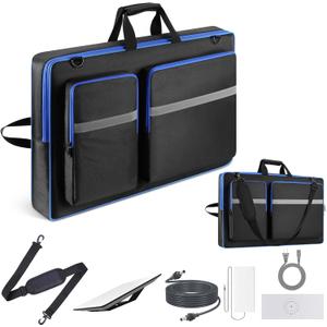 Travel Bag for Starlink Gen 3, Starlink Carrying Case Compatible with Starlink Gen 3 Satellite Dish Accessories, Soft Backpack with Shockproof Padding, Shoulder Strap & Handle for Camping and RV