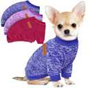 3 Pack Dog Sweaters for Small Dogs Girl Boy Winter Fleece Clothes Warm Soft Dog Sweatshirt Outfit for Dogs Cats Pet Apparel