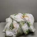 Luxudecor Christmas Blanket King Size, White Christmas Blanket, Xmas Tree and Reindeer Poinsettia Pattern, Reversible Xmas Holiday Decor