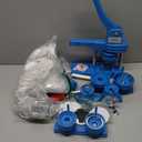 MECOLOUR Button Maker Machine Multiple Sizes 1.26+1.73+2.28 inch Pin Maker Machine,150pcs Button Badge Making Supplies,Button Press Machine for DIY Personalized Pinback Buttons Children DIY Gift(Blue)