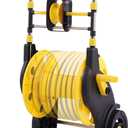 Garden Hose Reel Cart Hold 130 FT of 5/8 or 197 FT of 1/2 inch Hose, Metal Water Hose Holder with Wheels for Outside Yard Lawn