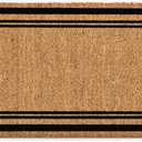 Natural Coco Coir Welcome Mat Outdoor with Heavy Duty Backing, 17" x 30" Non-Slip Coconut Door Mat Outside Entrance, Easy Clean Front Door Mat for Entry, Porch, Patio, Garden, Garage, Mudroom