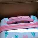 Kid's Luggage Set 2 Piece Suitcase Set Hardside Luggage with Spinner Wheels Girls Carry on Toddler Travel Rolling Suitcase with Neck Pillow Airline Approved (G White Love)