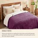 Homemate Electric Heated Blanket Queen - 84"x90" Heating Bed Blankets Throw with 10 Heating Levels 8 Hours Auto Off Fast Heating Over-Heated Protection Ultra Soft Warm Flannel ETL Certified Purple