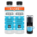 Descaler (2 Pack, 2 Uses Per Bottle) - Made in the USA - Universal Descaling Solution for Keurig, Nespresso, Delonghi and All Single Use Coffee and Espresso Machines