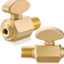 2 Pcs Air Tank Drain Valve Brass Air Brake Compressor Drain Cock Ground Plug Release Shutoff Cock 1/4" Npt Male Tank Check Valve Compressor Accessories