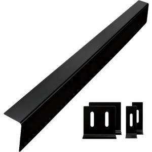 30" Slide-In Range Rear Filler Kit, Stainless Steel Stove Gap Filler Behind Range, Adjustable 1" or 2.25" Backguard Trim Kit, Easy Install Backsplash Gap Cover Compatible with 30" Ranges, Black