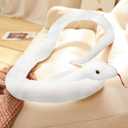 Clobeau 78 Inch White Snake Plush, Realistic Snake Stuffed Animal, Lifelike White Snakes Toy for Kids, Soft Stuffed Snakes Plush for Halloween Christmas Birthday Present Party Prank Prop