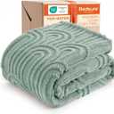 Bedsure GentleSoft Twin Blanket for Bed - Cozy Soft Blankets for Women, Cute Small Fleece Throws for Girls, Graduation Decorations Gift for Her Him School Dorm, Sage Green, 60x80 Inches