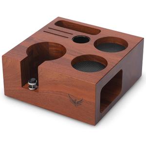 54mm Espresso Tamping Station For Breville Espresso Machine Accessories Rosewood Tamper Stand & Portafilter Holder